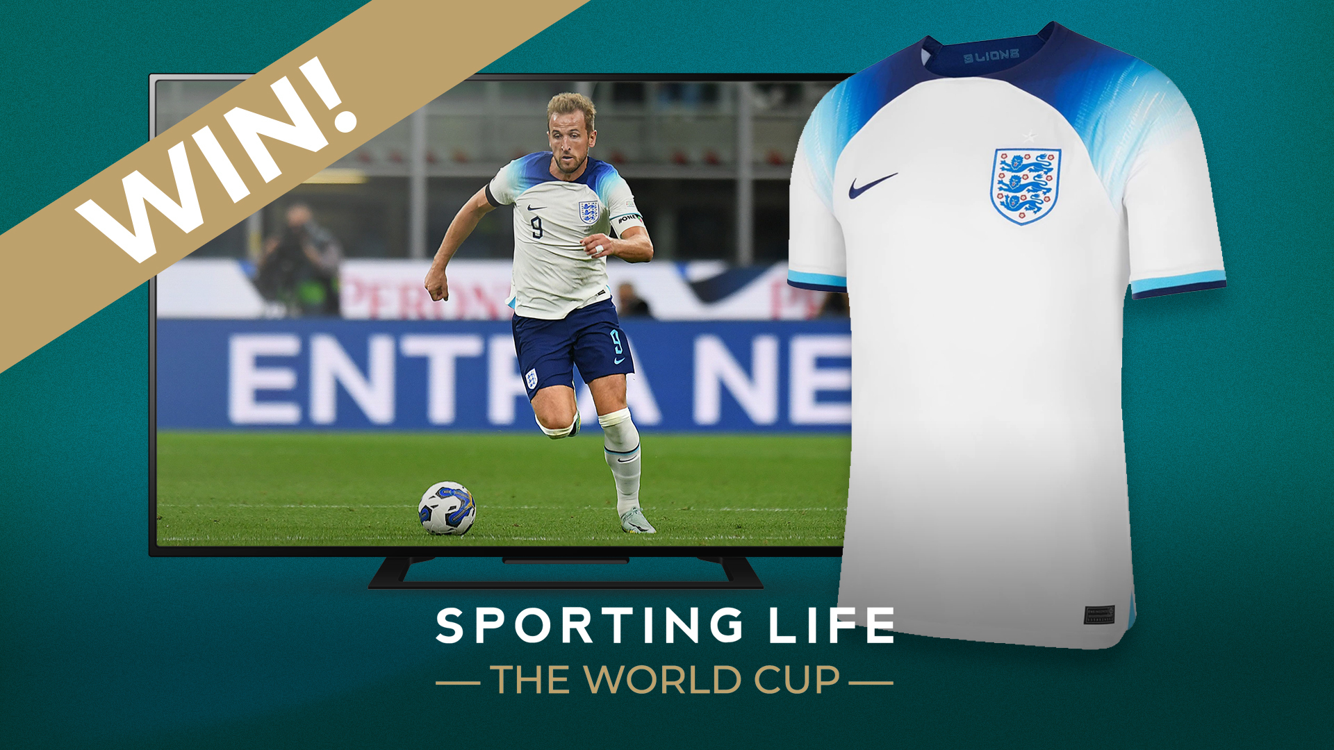 World Cup giveaway Win a Smart TV and a home nations replica shirt of your choice!