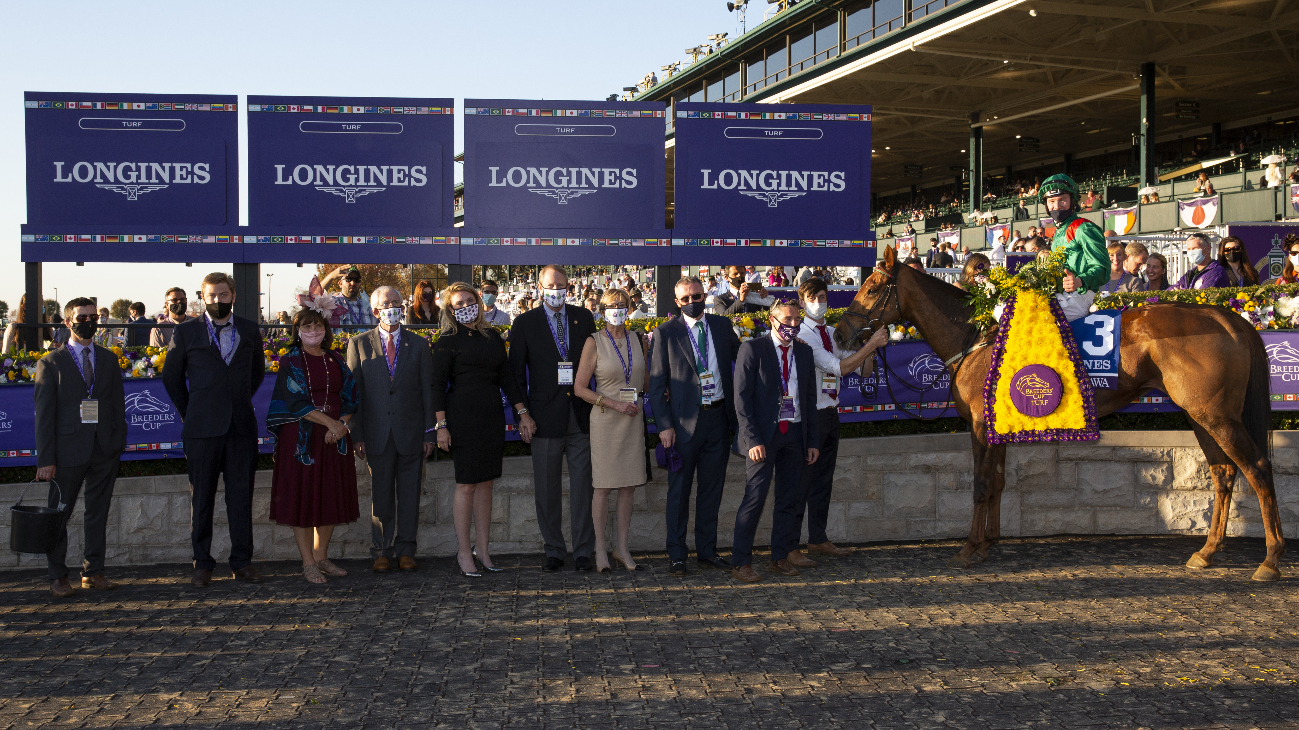 Colin Keane and Tarnawa pictured with winning connections